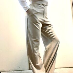 H&M Elegant Tan Women's High Waisted Pants